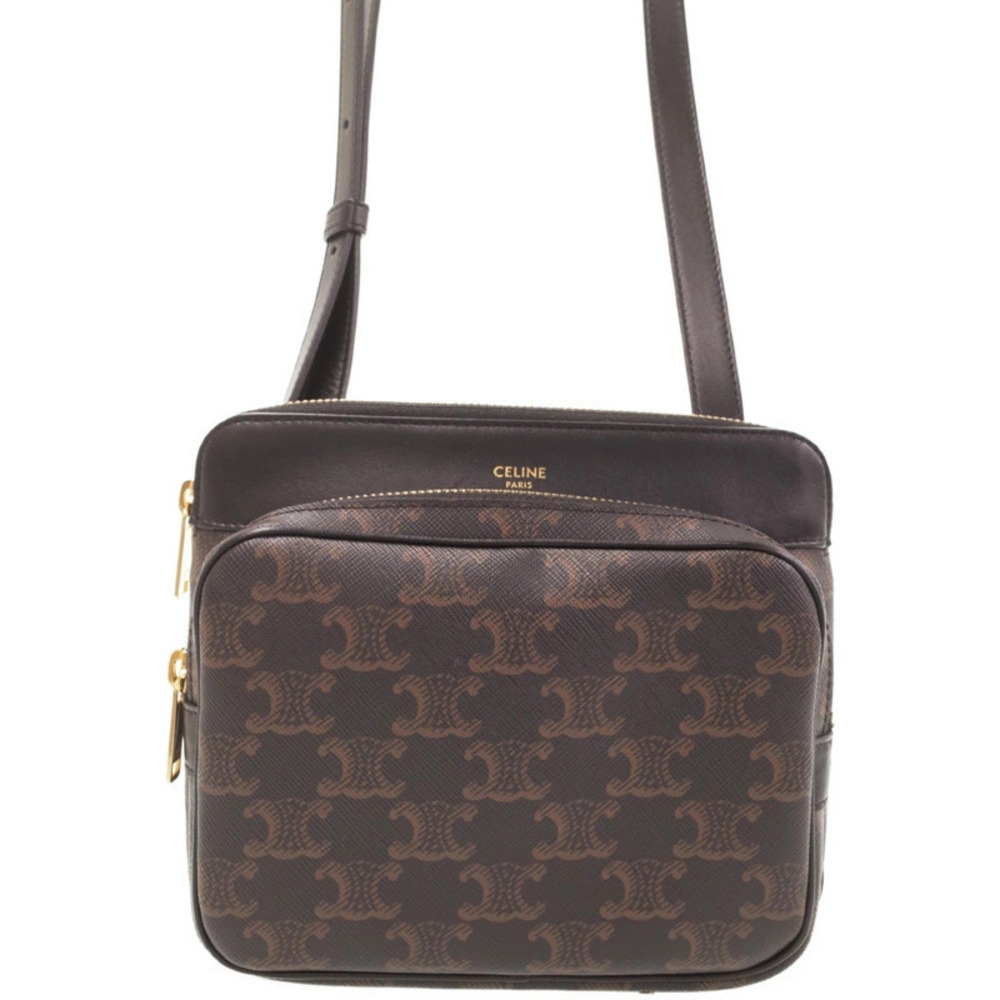 Celine Triomphe Canvas Pocket Messenger Bag Shoulder - Picture 1 of 9